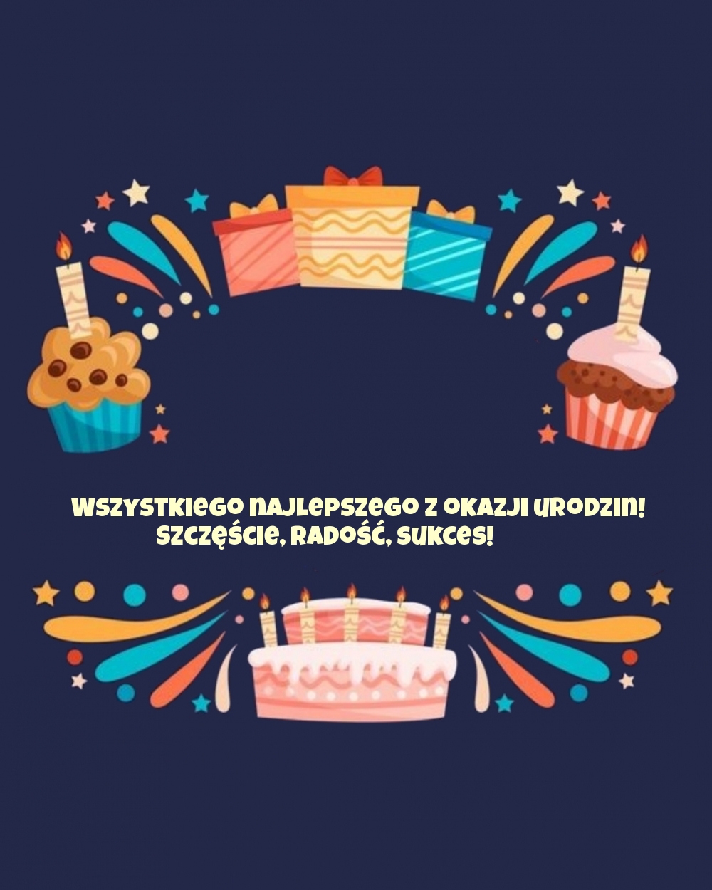 Wszystkiego najlepszego z okazji urodzin! Szczęście, radość