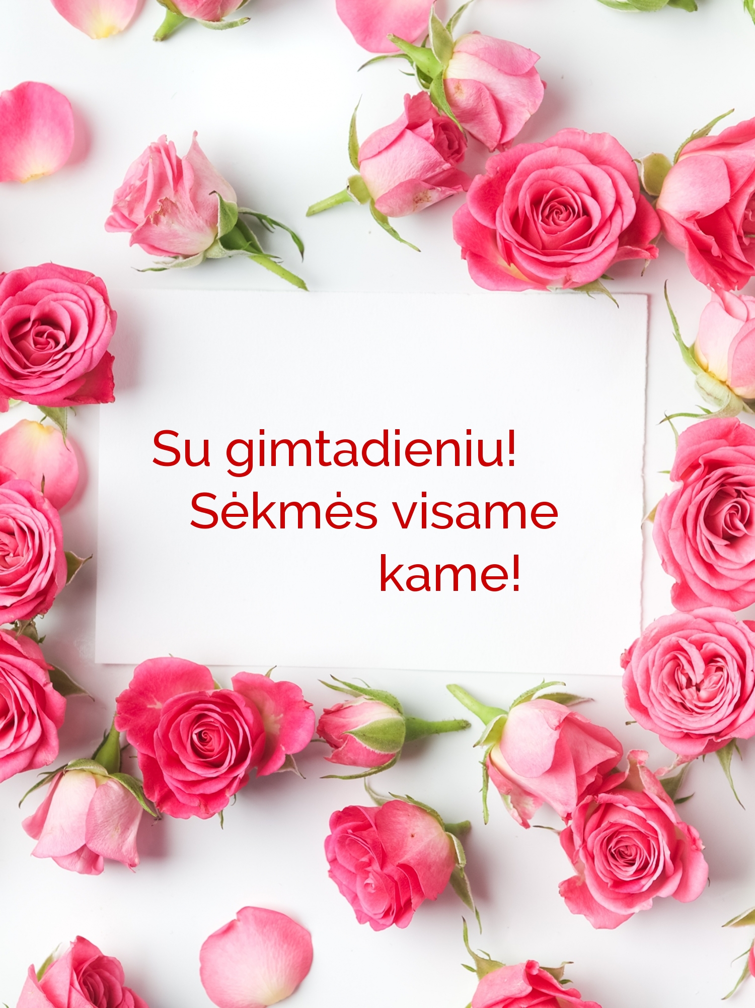 Su gimtadieniu! Sėkmės visame kame!