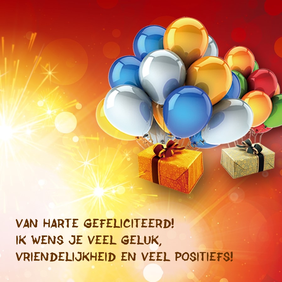 Van harte gefeliciteerd! Ik wens je veel geluk