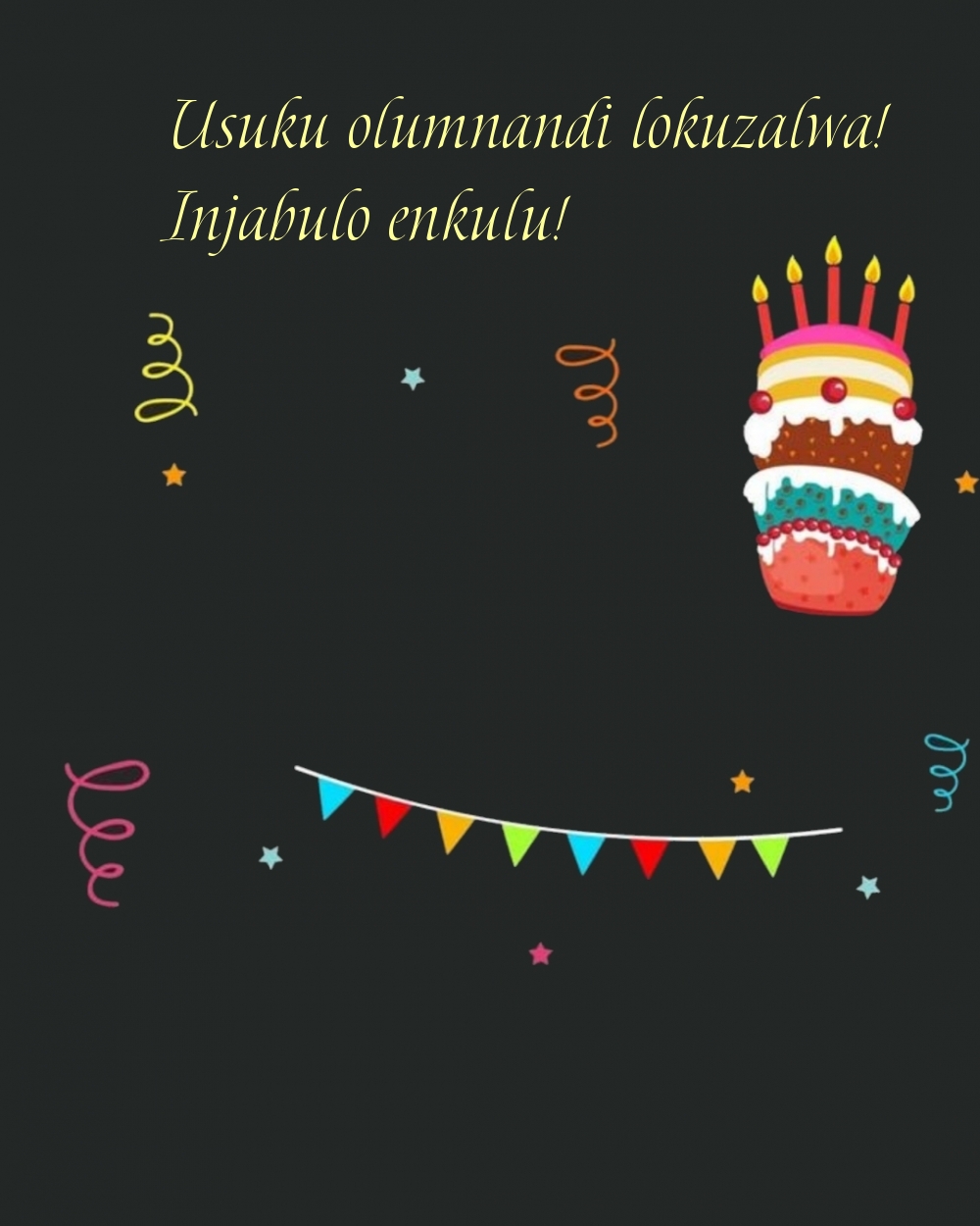 Usuku olumnandi lokuzalwa! Injabulo enkulu!