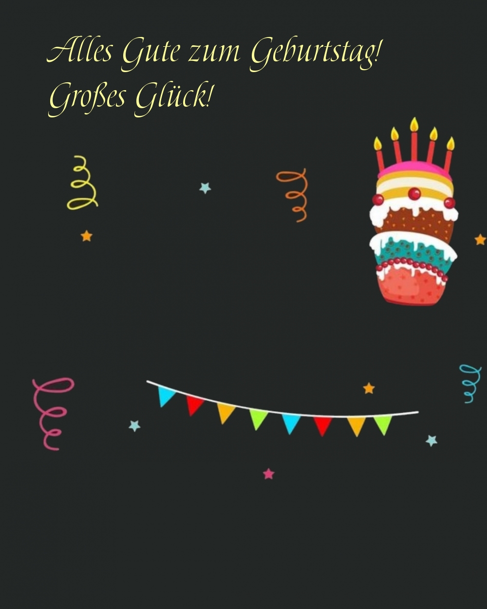 Alles Gute zum Geburtstag! Großes Glück!