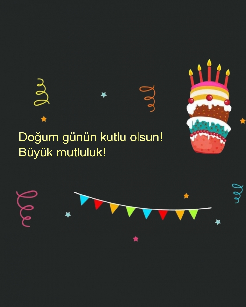 Doğum günün kutlu olsun! Büyük mutluluk!