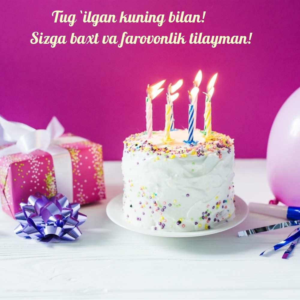 Tug `ilgan kuning bilan! Sizga baxt va farovonlik tilayman!
