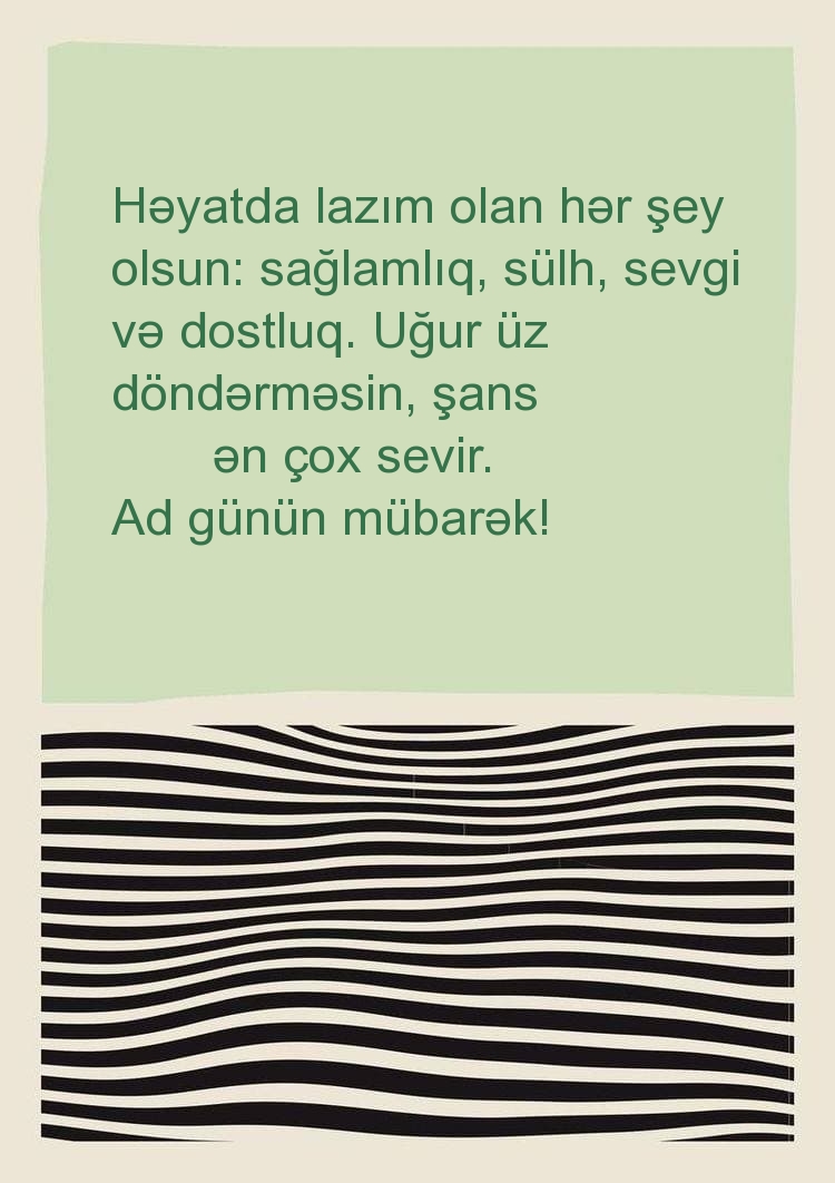 Həyatda lazım olan hər şey olsun: sağlamlıq