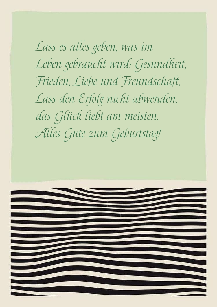 Lass es alles geben, was im Leben gebraucht wird: Gesundheit