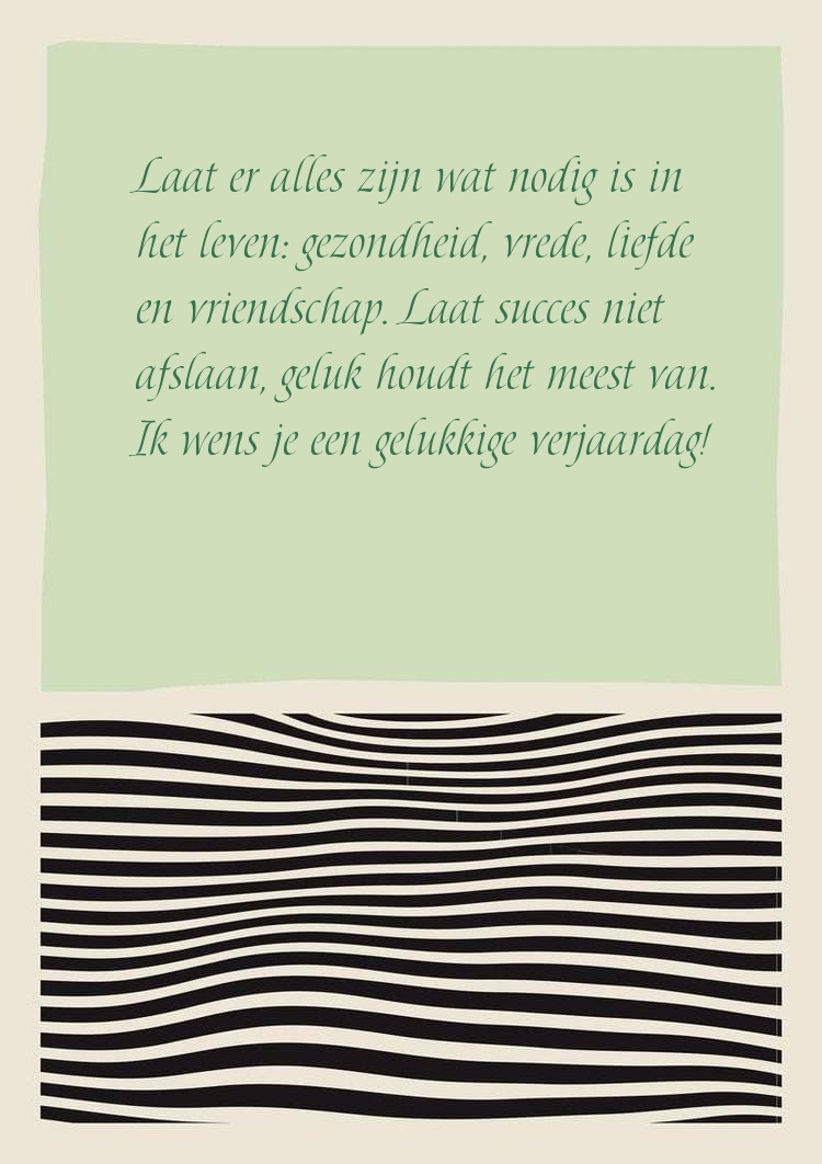 Laat er alles zijn wat nodig is in het leven: gezondheid