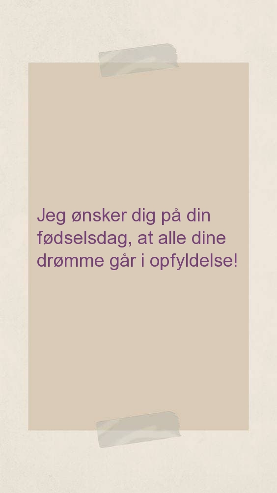 Jeg ønsker dig på din fødselsdag