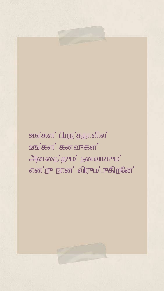 உங்கள் பிறந்தநாளில் உங்கள் கனவுகள்