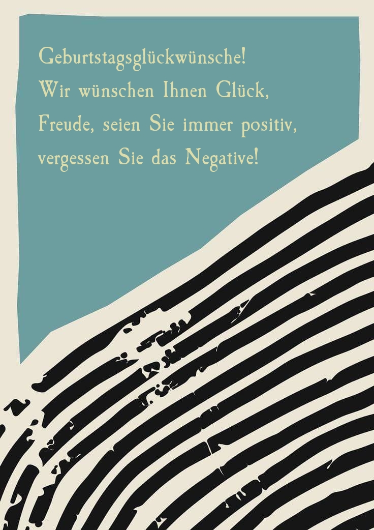 Geburtstagsglückwünsche! Wir wünschen Ihnen Glück