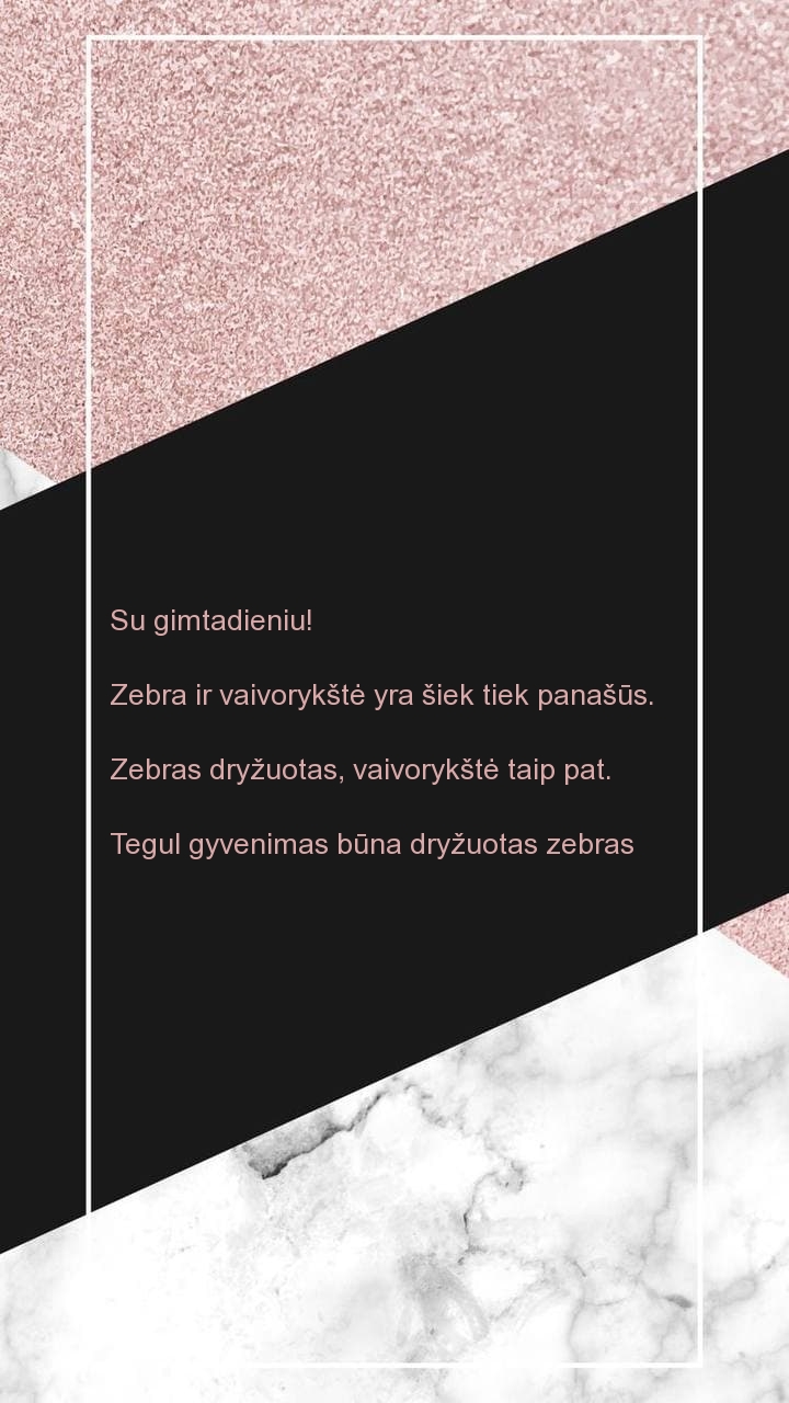 Su gimtadieniu! Zebra ir vaivorykštė yra šiek tiek panašūs.