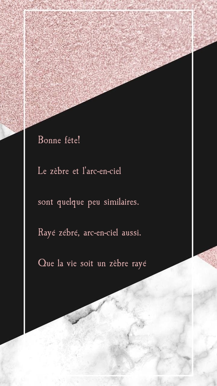 Bonne fête! Le zèbre et l