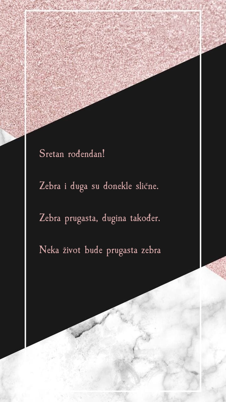 Sretan rođendan! Zebra i duga su donekle slične.