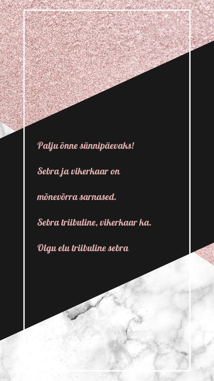Palju õnne sünnipäevaks! Sebra ja vikerkaar on mõnevõrra sarnased.