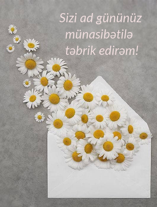 Sizi ad gününüz münasibətilə təbrik edirəm!