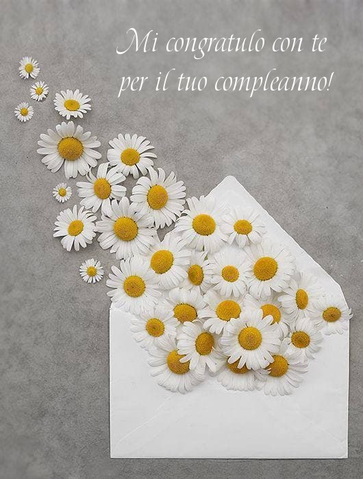 Mi congratulo con te per il tuo compleanno!