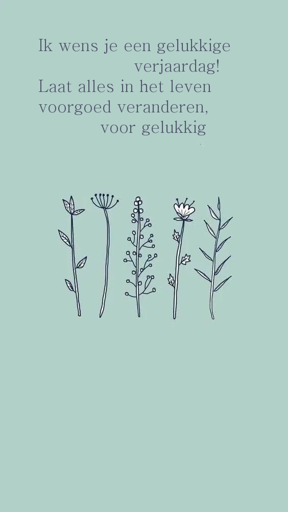 Ik wens je een gelukkige verjaardag!
