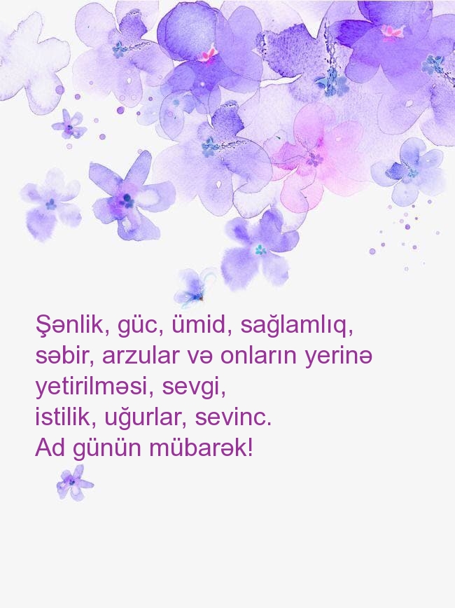 Ad günün mübarək! Şənlik, güc, ümid, sağlamlıq