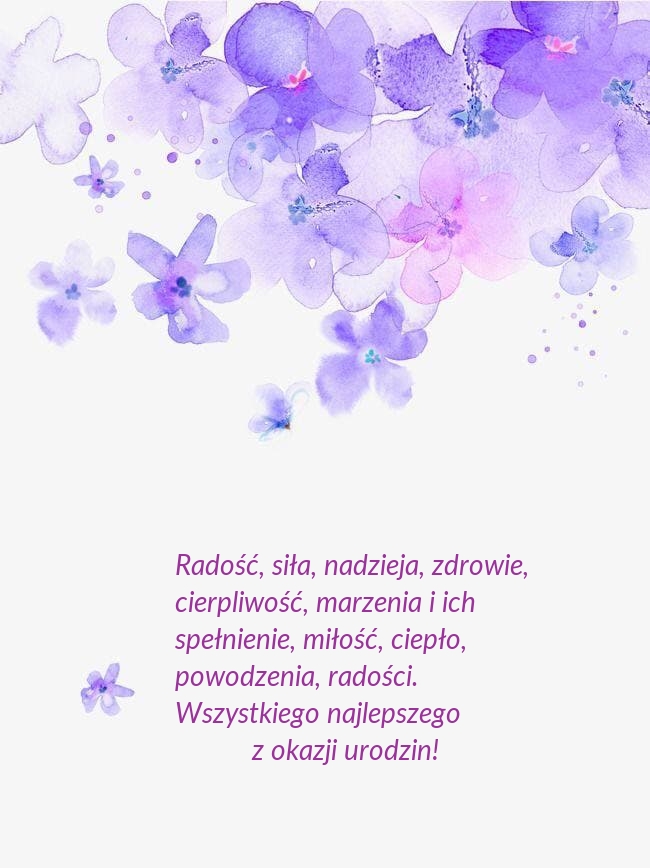 Wszystkiego najlepszego z okazji urodzin! Radość, siła, nadzieja