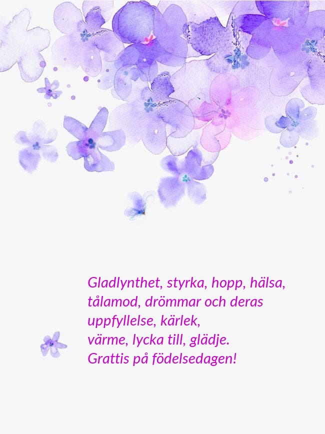 Grattis på födelsedagen! Gladlynthet, styrka, hopp