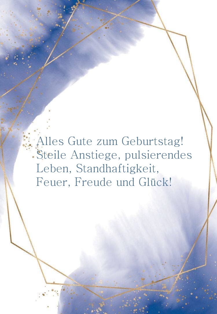 Alles Gute zum Geburtstag! Steile Anstiege