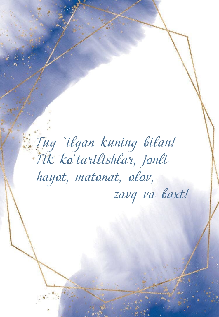 Tug `ilgan kuning bilan! Tik ko