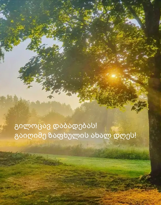 Დილა მშვიდობისა! გაიღიმე ზაფხულის ახალ დღეს!