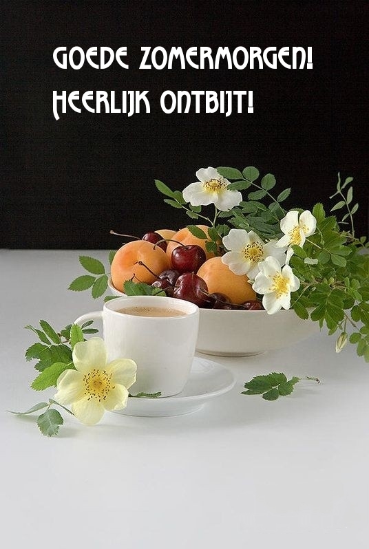 Goede zomermorgen! Heerlijk ontbijt!