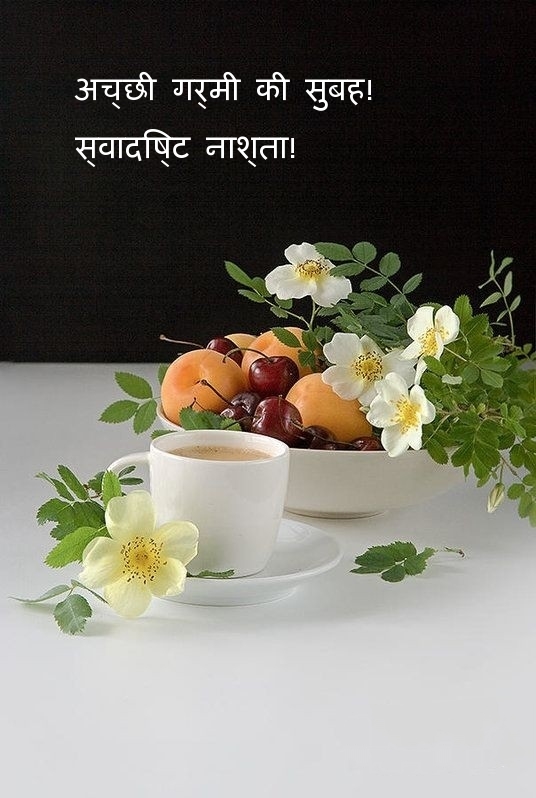 अच्छी गर्मी की सुबह! स्वादिष्ट नाश्ता!