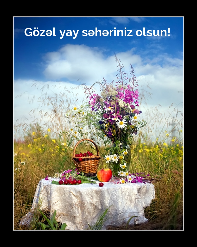 Gözəl yay səhəriniz olsun!