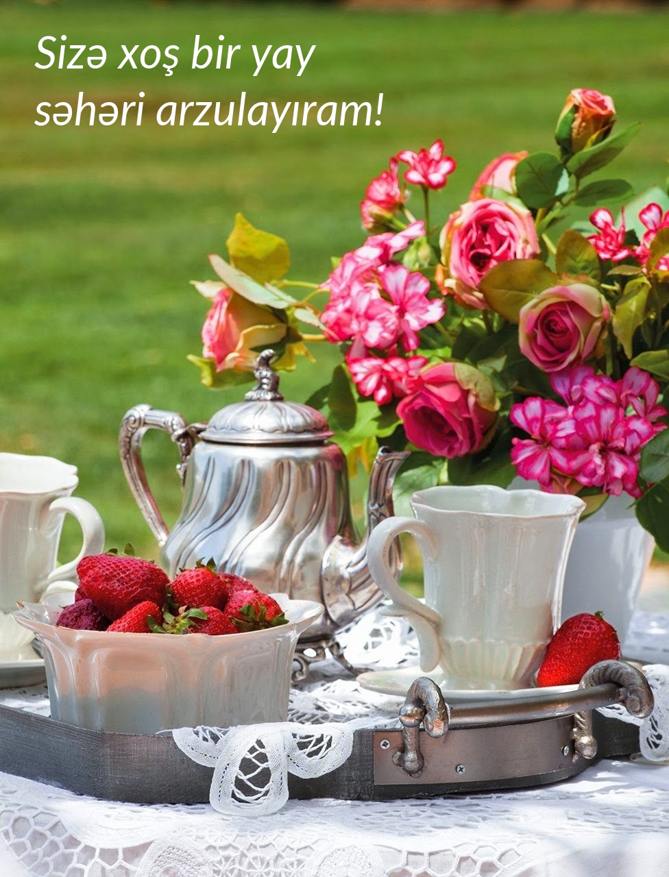 Sizə xoş bir yay səhəri arzulayıram!