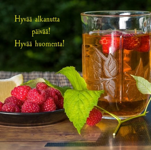 Hyvää alkanutta päivää! Hyvää huomenta!