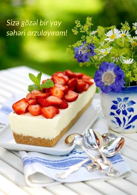 Sizə gözəl bir yay səhəri arzulayıram!