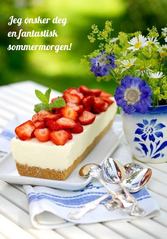 Jeg ønsker deg en fantastisk sommermorgen!