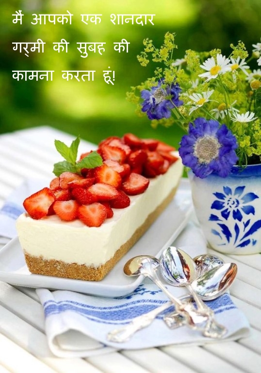 मैं आपको एक शानदार गर्मी की सुबह की कामना करता हूं!
