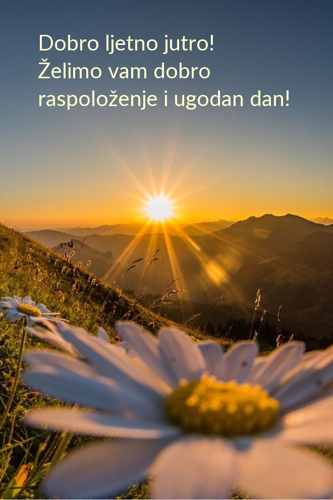 Dobro ljetno jutro! Želimo vam dobro raspoloženje i ugodan dan!