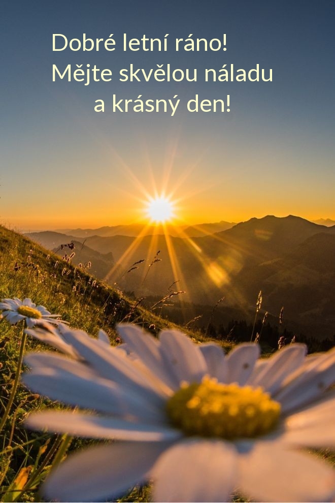 Dobré letní ráno! Mějte skvělou náladu a krásný den!