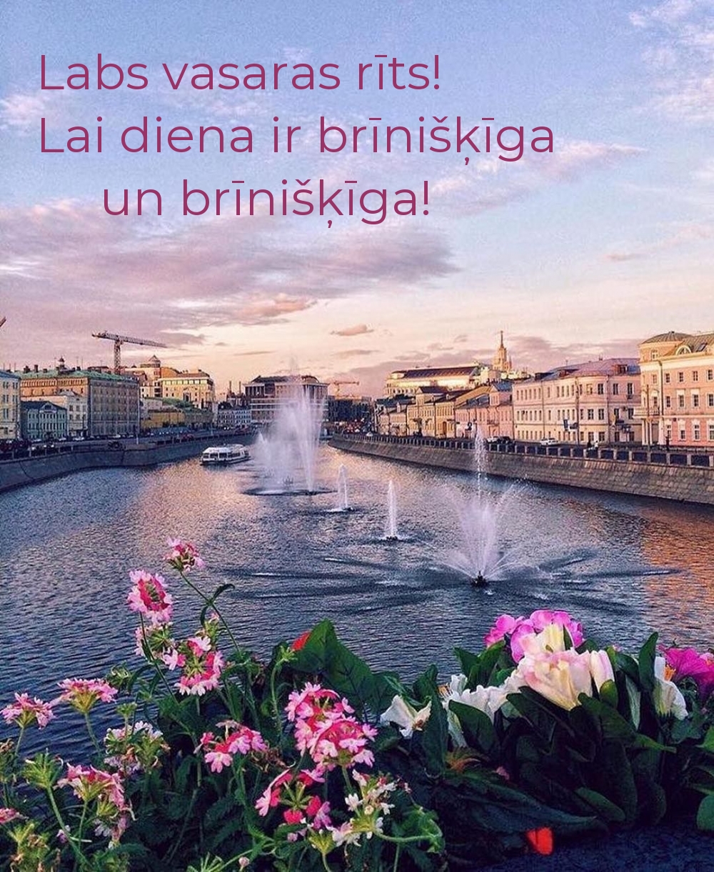 Labs vasaras rīts! Lai diena ir brīnišķīga un brīnišķīga!
