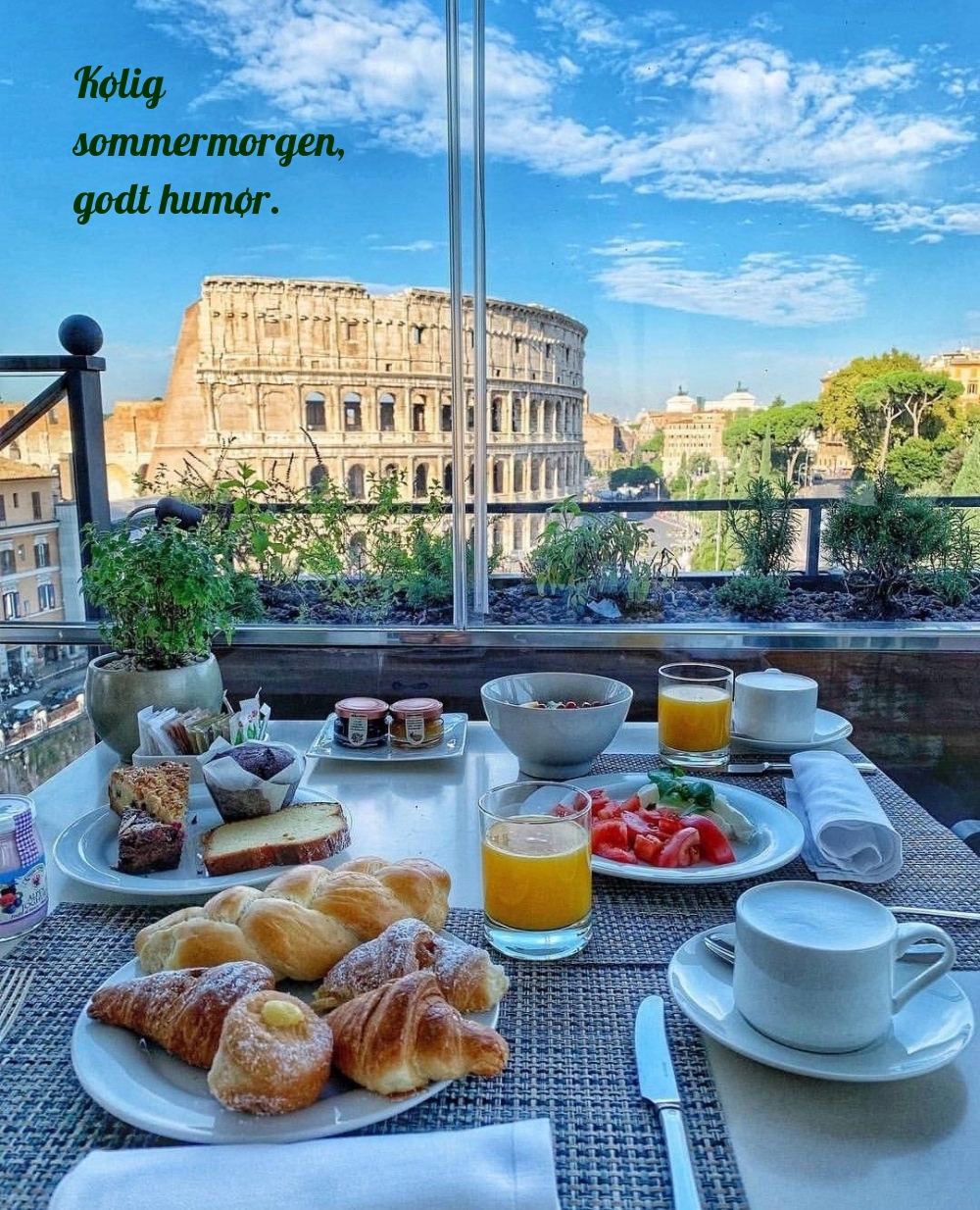 Kusa ehlobo elipholile, umoya omuhle.