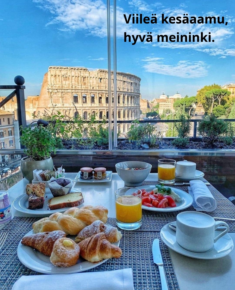 Viileä kesäaamu, hyvä meininki.