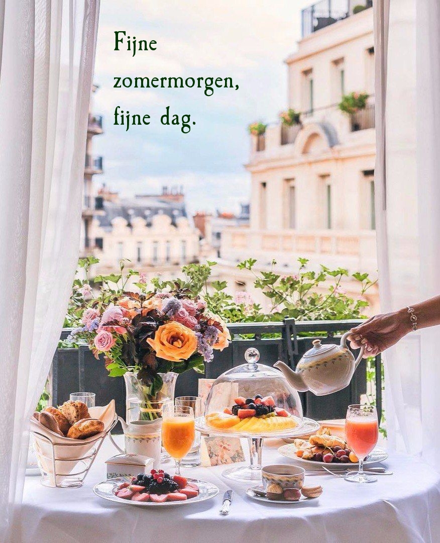 Fijne zomermorgen, fijne dag.
