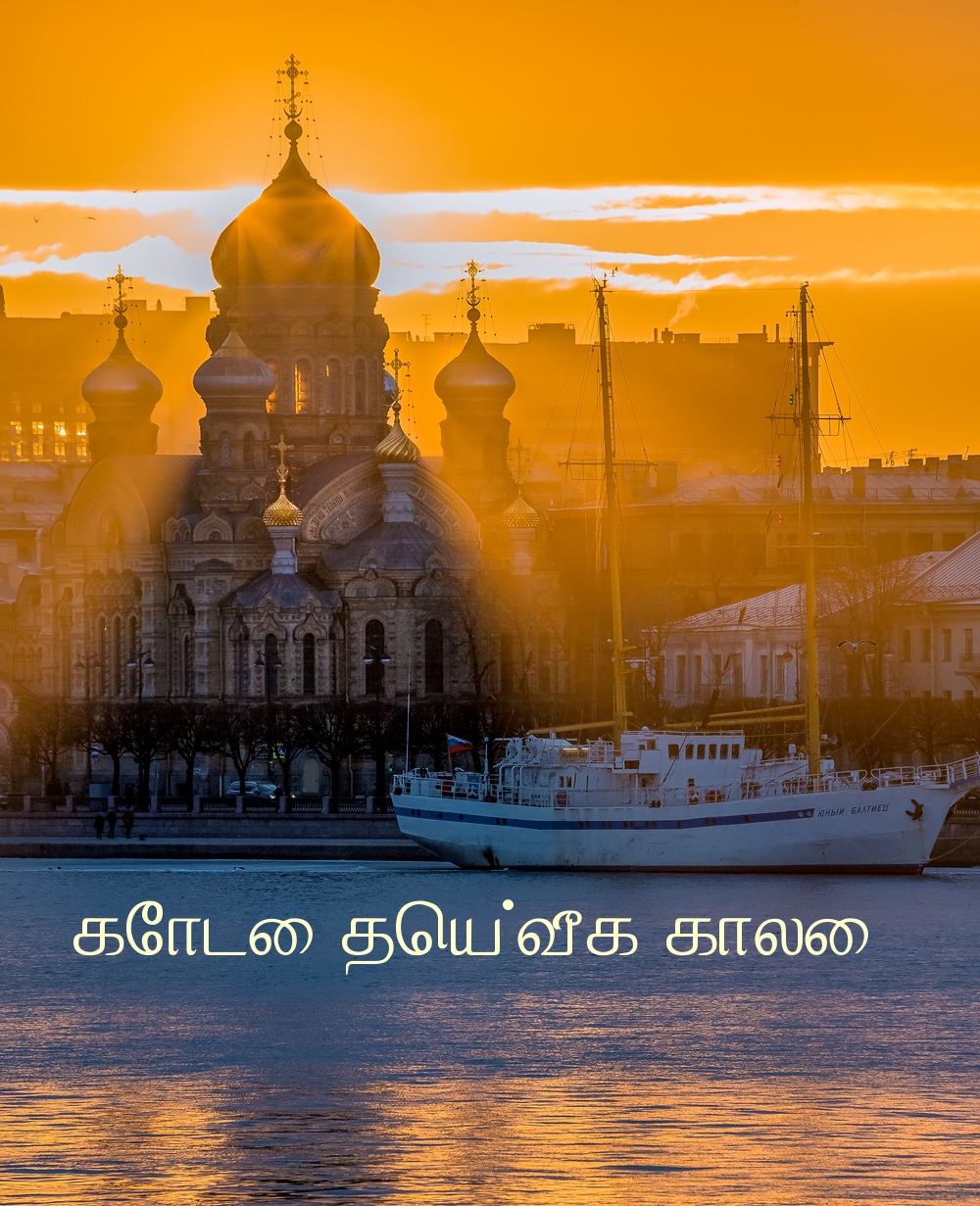 கோடை தெய்வீக காலை.