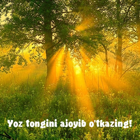Yoz tongini ajoyib o