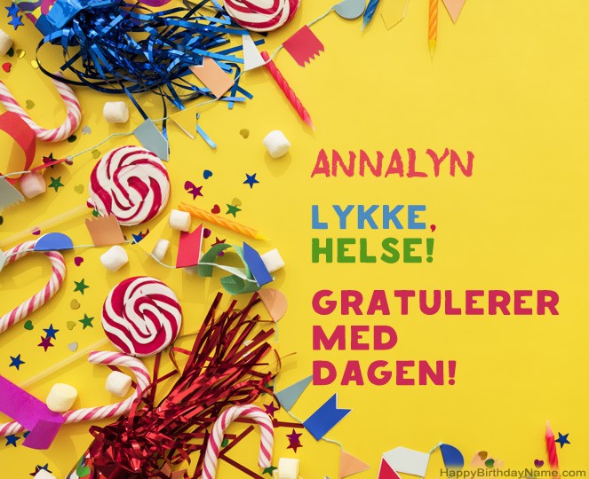 Gratulerer med fødselsdagen Annalyn bildene
