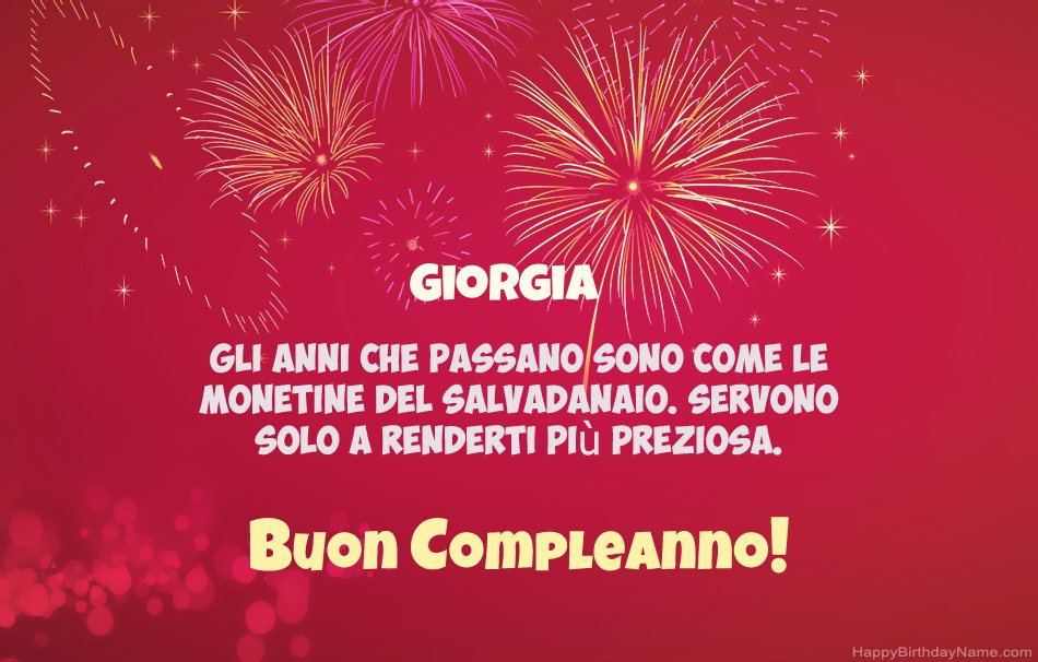 Buon compleanno Giorgia, bellissime poesie