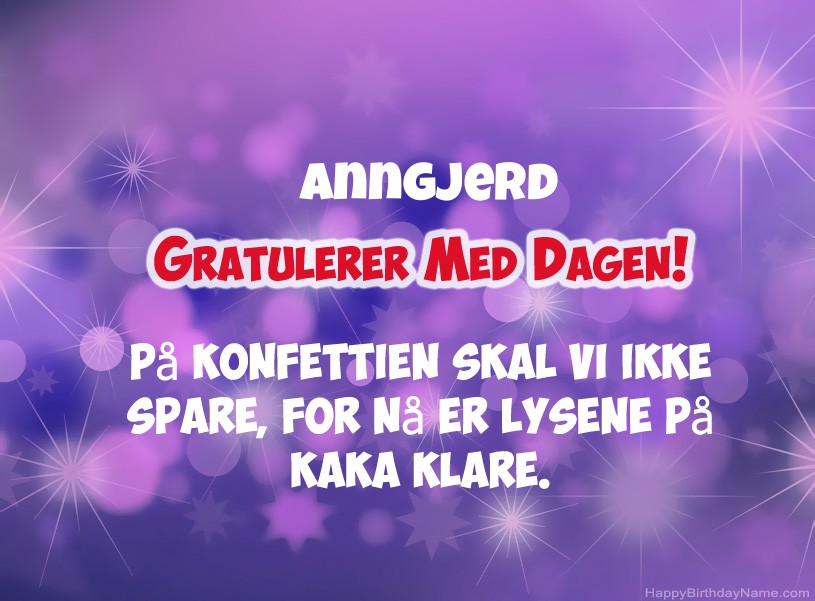 Ønsker Anngjerd for gratulerer med dagen