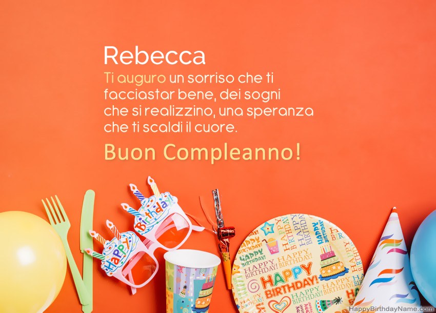 Auguri di buon compleanno per Rebecca