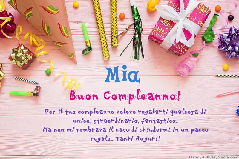 Scarica Happy Birthday card Mia gratis