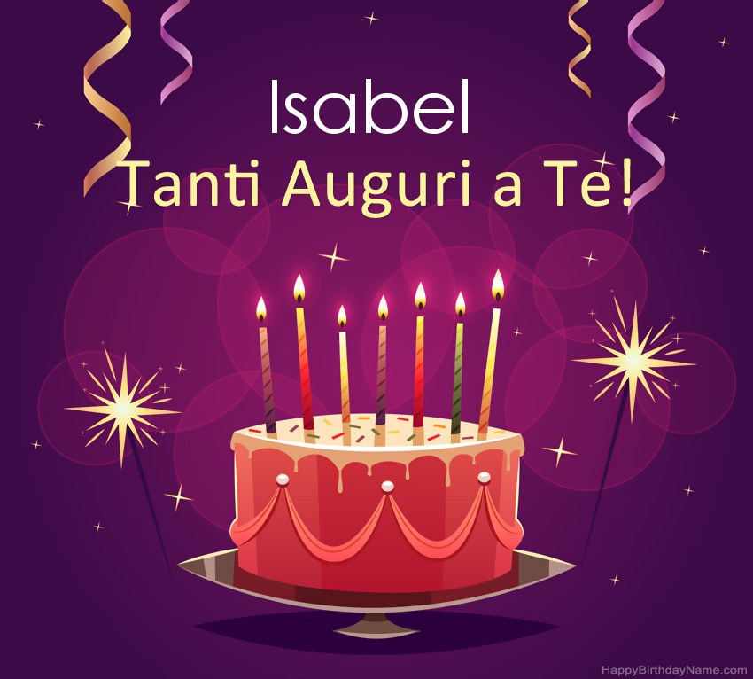 Divertenti saluti per le foto di Happy Birthday Isabel