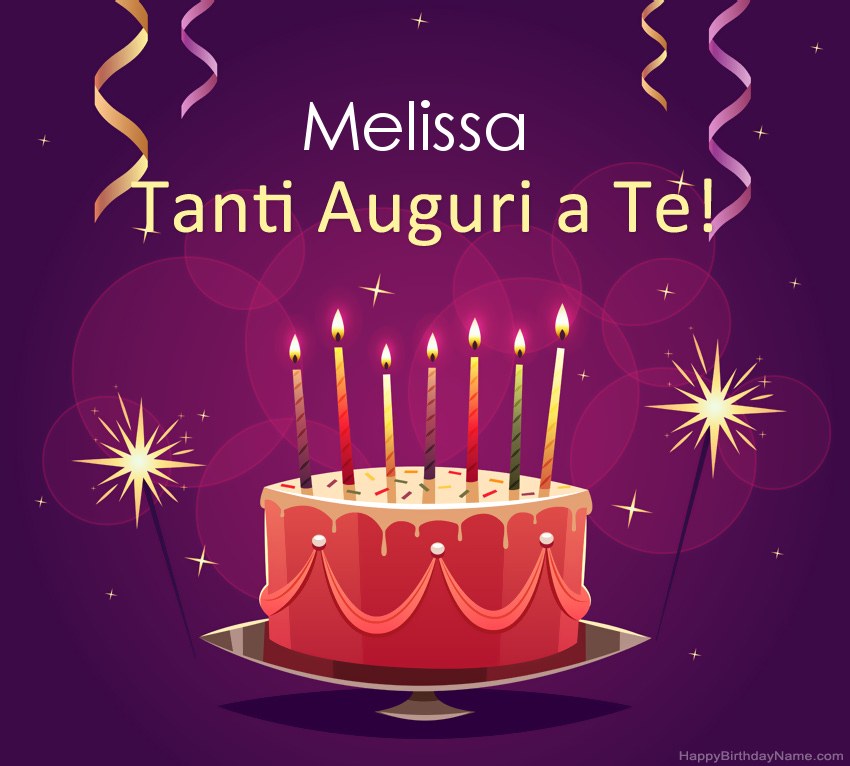 Divertenti saluti per le foto di Happy Birthday Melissa