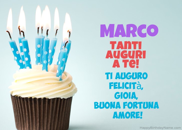 Congratulazioni per il buon compleanno di Marco